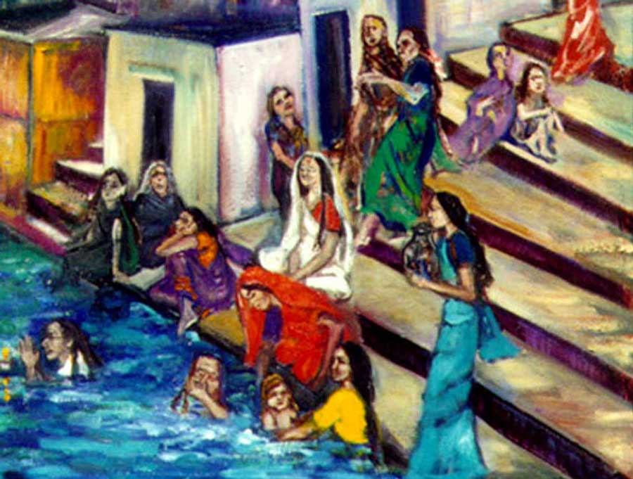 bathing at the ghats